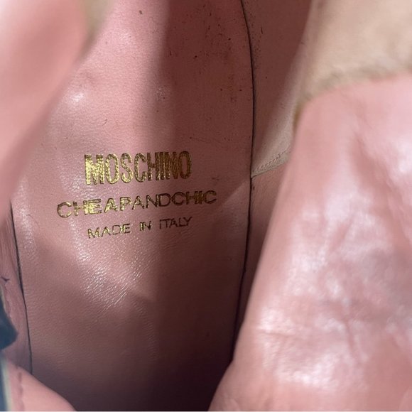 Moschino Alligator Kitten Buckle Accent Heeled Boots Size Euro 36, US 6.0 - Picture 4 of 13